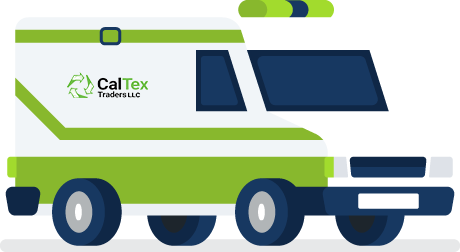 caltex traders logo green van